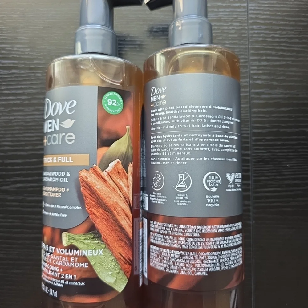 Men+Care‎ Thick & Full 2-in-1 Shampoo + Conditioner - Sandalwood & Cardamom Oil